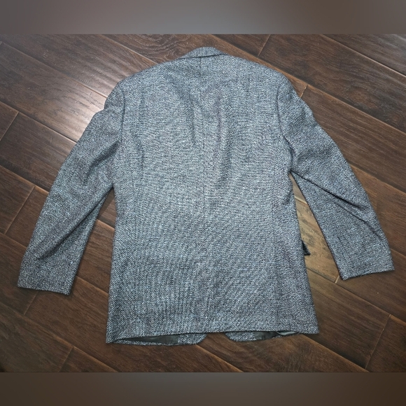 CHRISTIAN DIOR Monsieur Mens Jacket Silk Tweed Blue Grey 42L - Picture 2 of 12